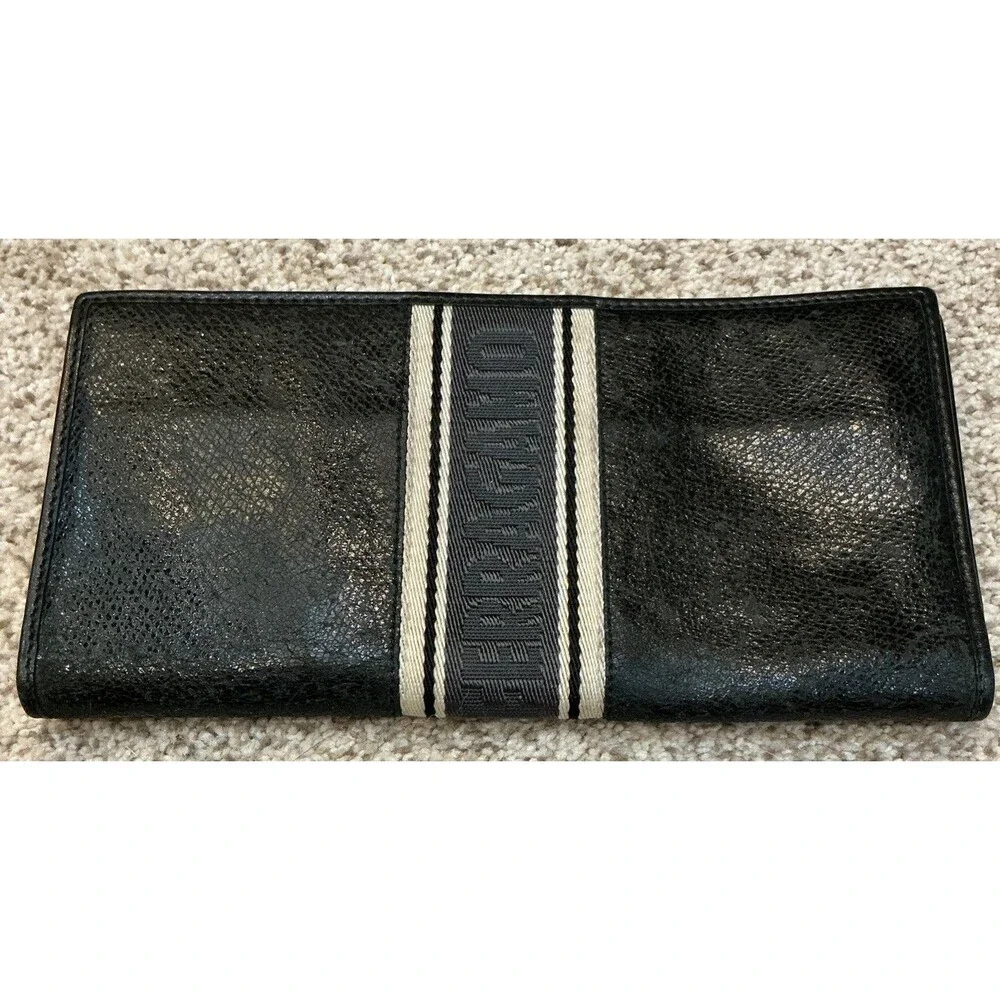 Salvatore Ferragamo Men’s Long Black Bifold Wallet Authentic
